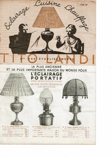 Publicité Lampe lanterne TITO LANDI essence pétrole
