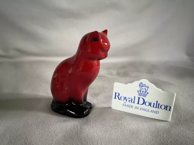 Royal Doulton Flambé Large Cat Standing- England Mint Condition