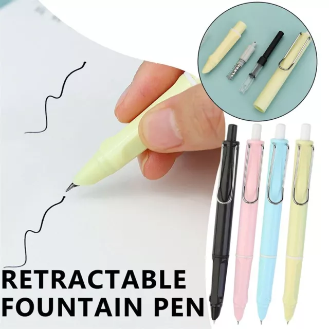 Retractable Fountain Pen Piston-filled Ink Cartridge for Beginner Calligraphy.