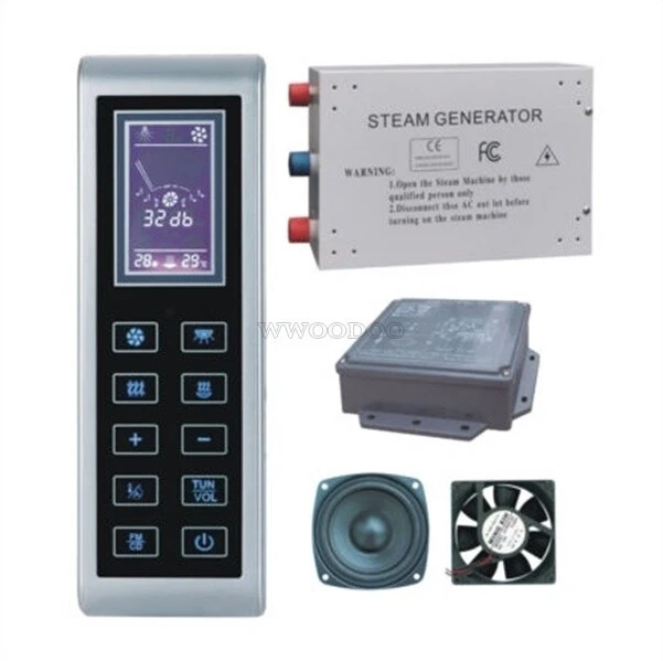 1 pieza Generador de vapor 3kw Sauna Baño Hogar SPA Ducha + Ventilador + Altavoz Totalmente Nuevo 220V hm