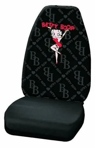 Betty Boop Chainlink Style HB seat cover Black & Red