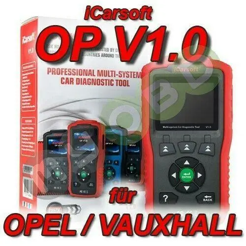 Dispositivo diagnostico professionale iCarsoft OP v1 per Opel Vauxhall OBD diagnostica airbag ABS e molto altro