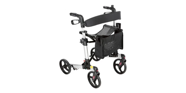 Ridder Rollator Comfort, inkl. LED-Licht und Klingel Senioren Gehhilfe Laufhilfe