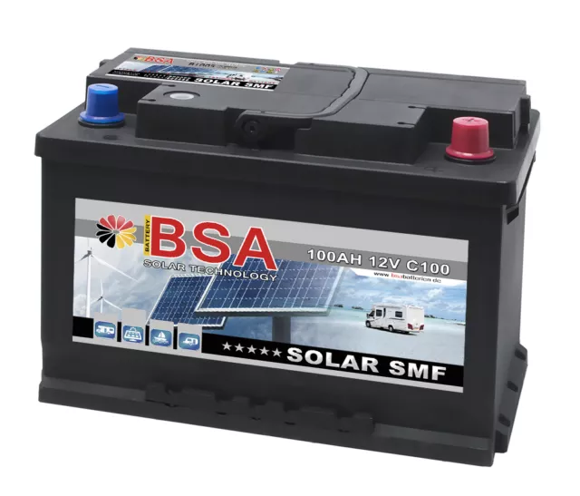 Solis Solarbatterie 100AH 12V Antriebs Versorgungs Boots Wohnmobil Solar  Caravan Batterie … : : Auto & Motorrad