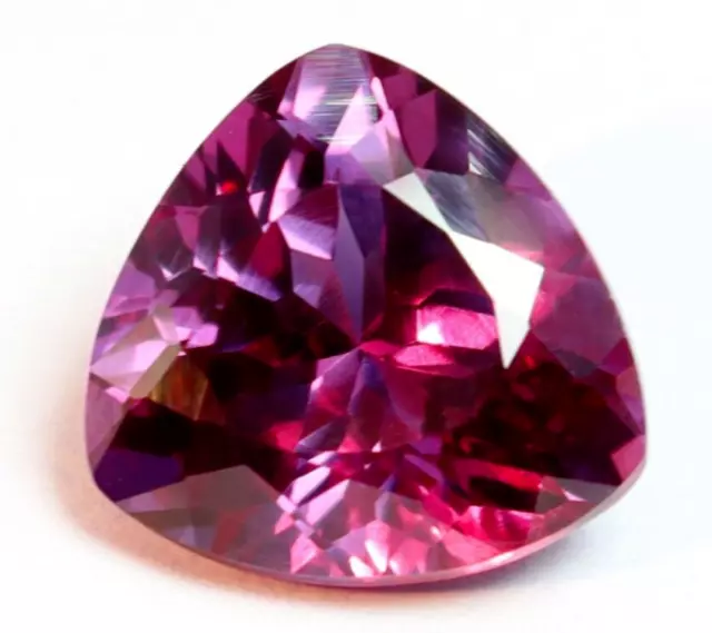 19.00 Ct Purple Sapphire Certified Natural Unheated Trillion Cut Loose Gemstone