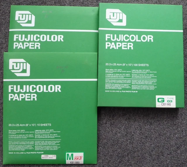 Papel fotográfico en color Fuji FUJICOLOR G 120x 10x8" Fuji FUJICOLOR G tipo 03 M Super FA3