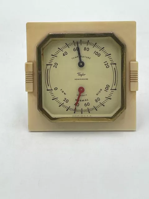 Vintage Taylor Desktop Humidiguide Mid Century Temperature Humidity Meters