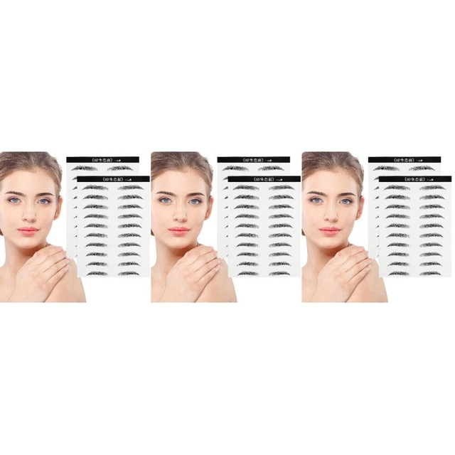 60 paires simulation grooming  réaliste autocollants pour transferts de sourcils