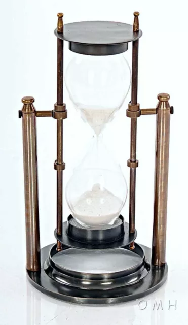 Reproduction of Ship's Hour Glass by Old Modern Handicrafts - Brass and Glass