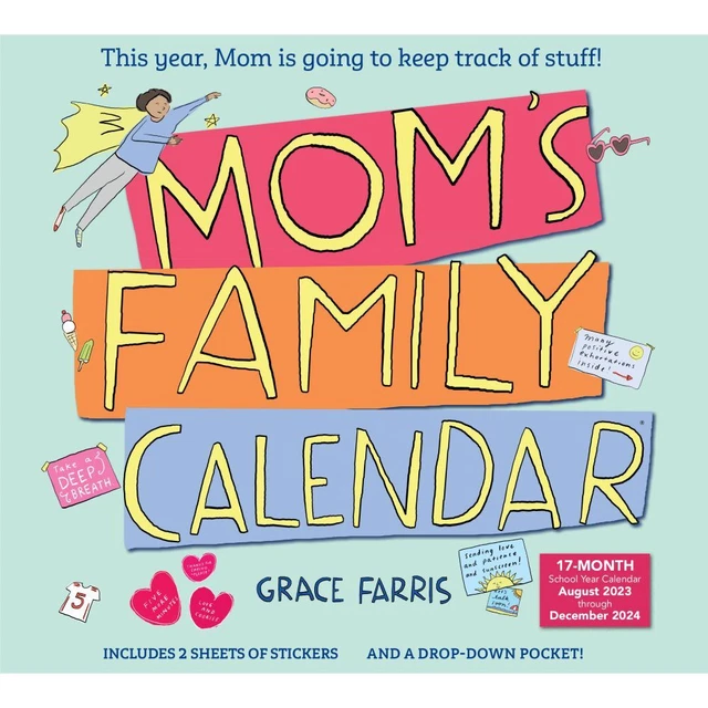 MOM'S FAMILY WALL Calendar 2024: This Year, Mom is Going to Keep Track