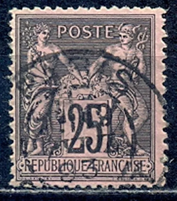 Timbre France  N°97 Type Sage  Oblitere  Scan Contractuel