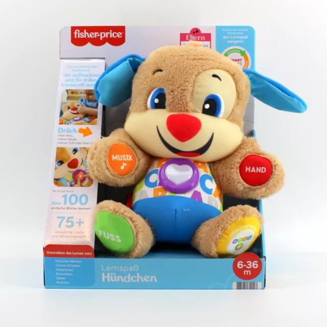 Fisher-Price Lernspass Hündchen FPM50 Plüschtier Kuscheltier mit Hose NEU/OVP