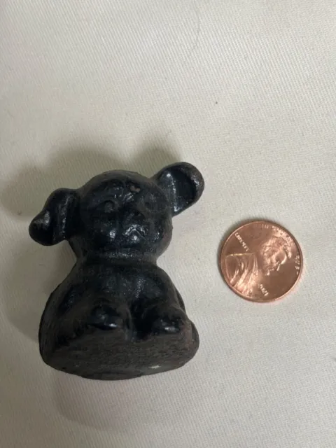 Hubley Cast Iron Fido Dog Puppy Miniature Figure Paperweight VTG Figurine Old