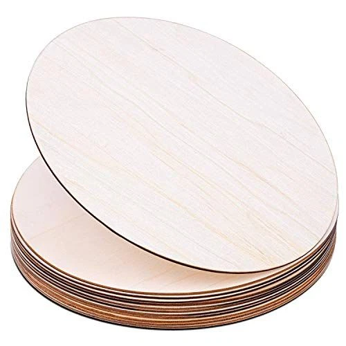 Wood Circles for Crafts, Audab 12 Pack 11.8 Inch Diameter, Natural Color