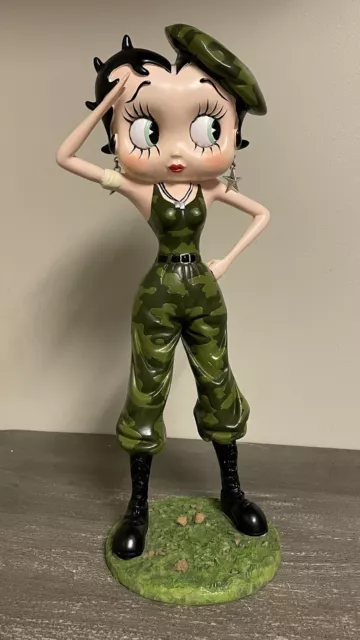 Betty Boop as Saluting Soldier Statue - King Features - VERY RARE