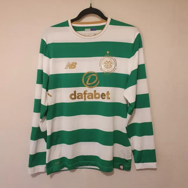 Glasgow Celtic Authentic New Balance Medium 2017/18 Long Sleeve Home Shirt