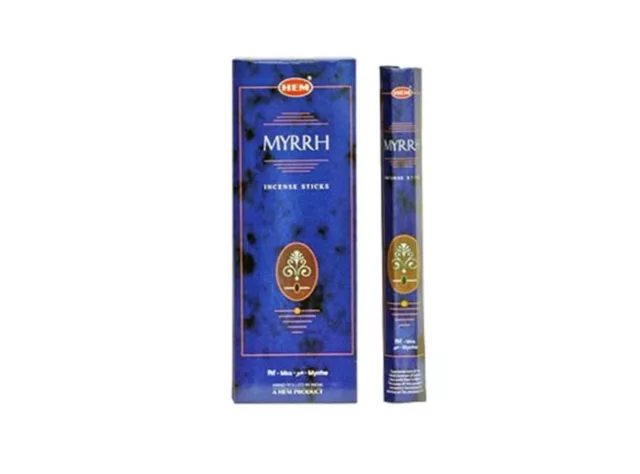 LOT OF 60 Stick MYRRH Incense HEM ~ 3 TUBE OF 20 Sticks = 60 FRESH STOCK