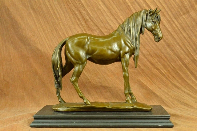 Statue Cheval En Bronze Français - Poney Equestre Mene - Antiquites