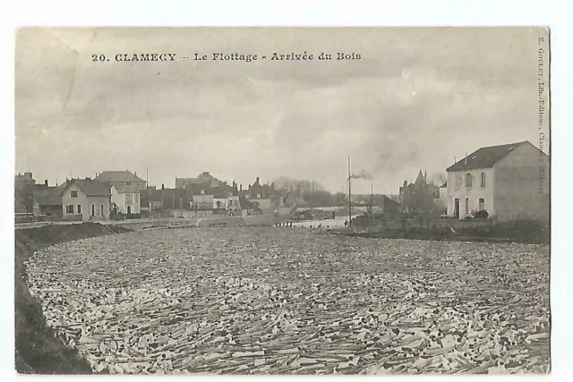 58  Clamecy  Le Flottage  Arrivee Du Bois