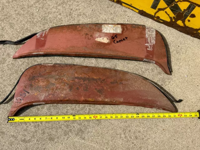 Vintage PAIR Foxcraft Marked 1965 65 COMET Automobile FENDER SKIRTS Q51