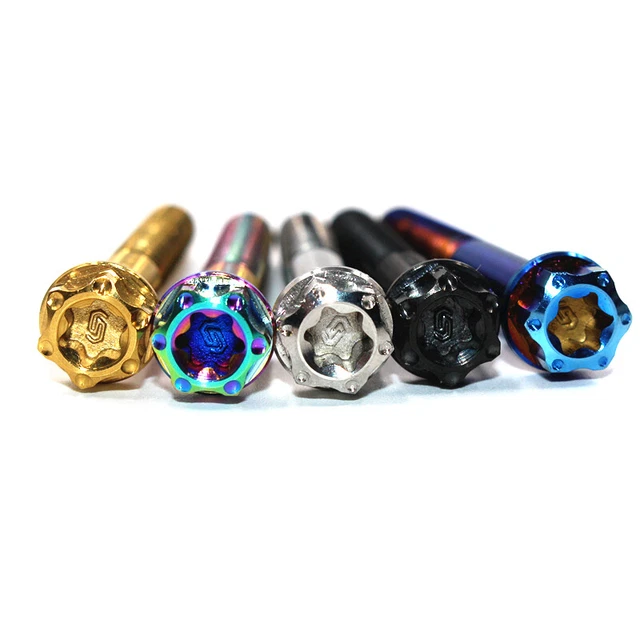 M5x12mm Bike Motorcycle Bolts Allen key Hex Socket Cap Head Screw Titanium
