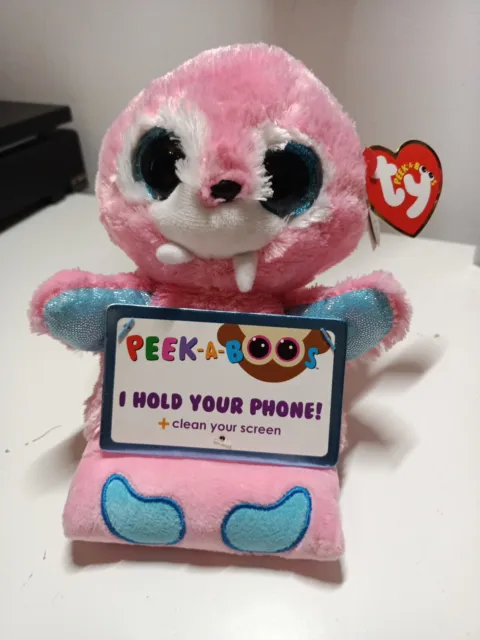 TY Beanie Peek A Boo’s Collection-Phone Holder- Sailer New With Tags Pink K2