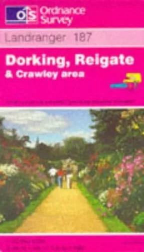 Landranger Map 187 Dorking, Reigate and ... by Ordnance Survey Sheet map, folded