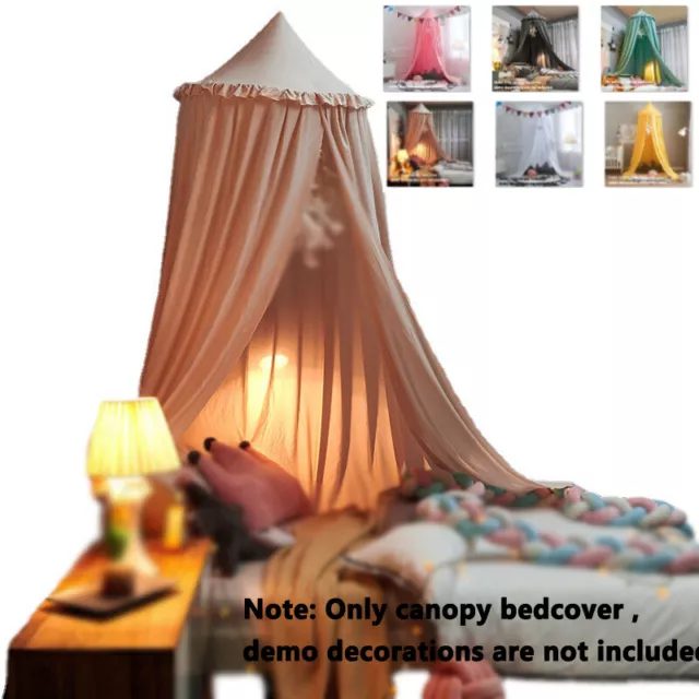 Kids Canopy Bedcover Baby Bed Mosquito Net Round Dome Tent Decor Curtain Bedding 2