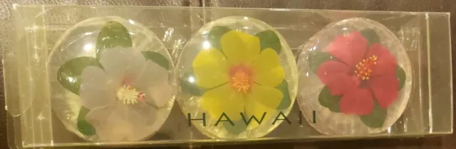 SAVON LES FLEURS Plumeria Flowers Set of 3 Soap Bars Hawaii