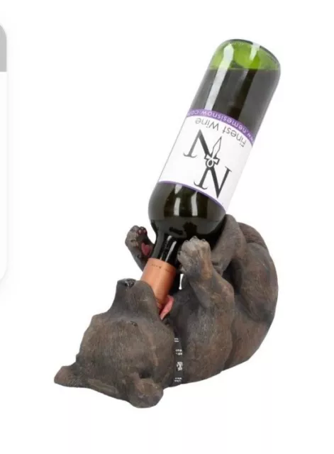 Nemesis Now Guzzlers Staffordshire Bull Terrier Wine Bottle Holder Black