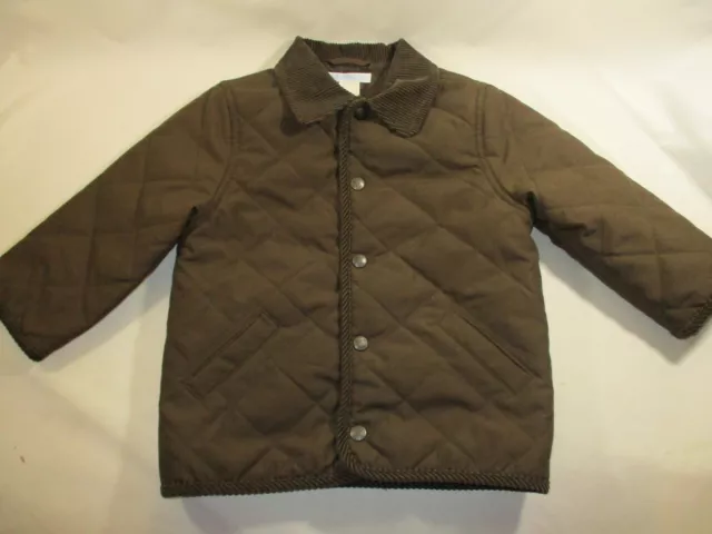 Janie & Jack Quilted Barn Jacket Brown 12-24 Months