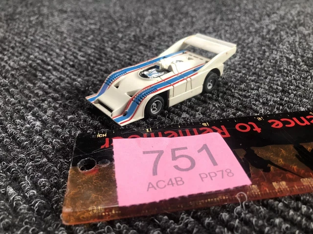 TOMY AFX AURORA Porsche Le Man Slot Car White Blue Red Not