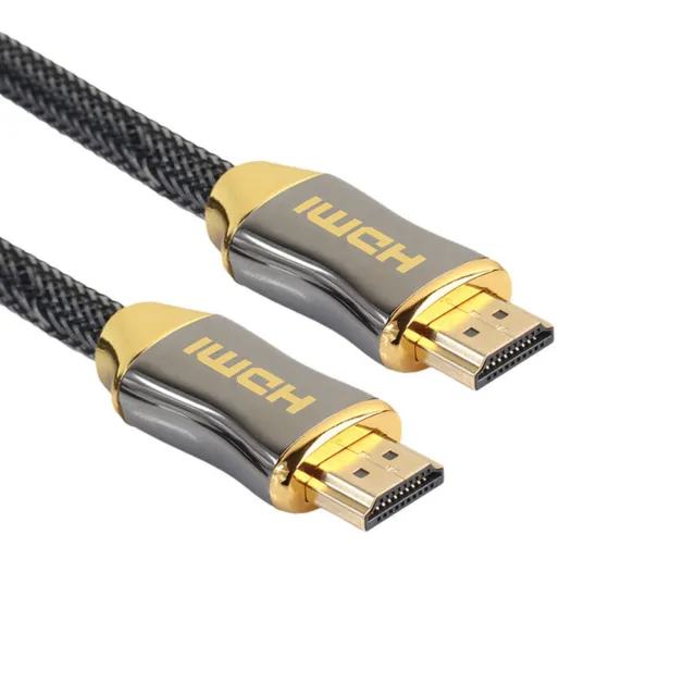 Câble HDMI Ultra HD tressé v2.0 Speed + Ethernet HDTV 2160p 4K 3D CHROME 3