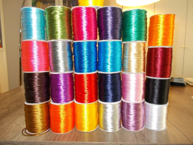 10 Meter Satinschnur 2mm Satinkordel Flechtkordel Schmuckschur Basten- 25 Farben