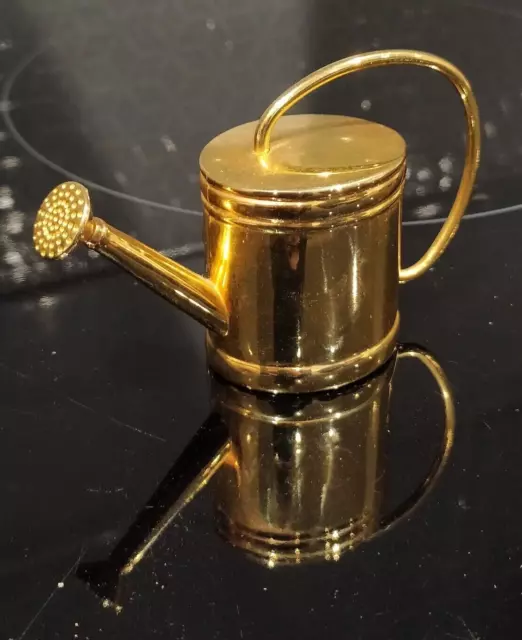 Miniature BRASS WATERING CAN CLOCK by TIM 2