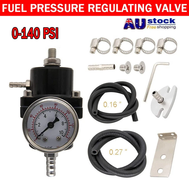 Universal Fuel Pressure Regulator Gauge Kit 0-140 PSI - Foto 12
