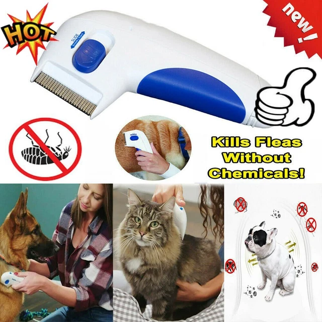 Comb Electric Dog Anti Flea Comb Head Lice Remover Pets Flear Pet Anti Tick ZO