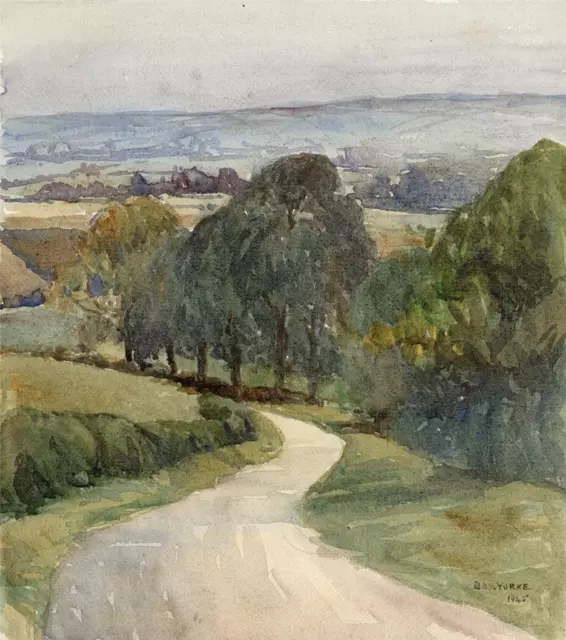 Harry Walter Yorke - Watercolour Painting - Upper Broughton Nottinghamshire 1945