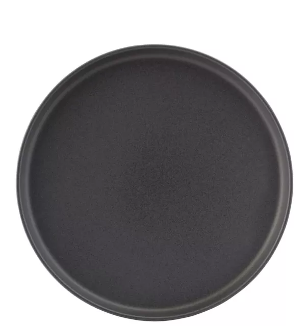 Pico Black Coupe Plate Set Round Dinner Dessert Plates 11" (28Cm) Pack Of 6