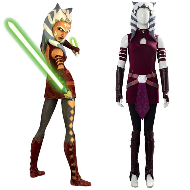 THE CLONE WARS Ahsoka Tano Cosplay Costume Outfit Full Set 93.99