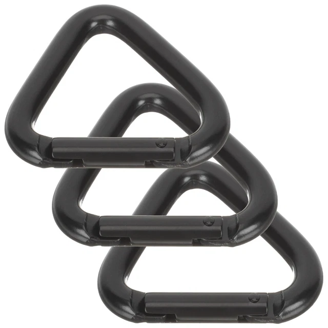 3Pcs Stable Reusable Carabiner Triangle fishing snap clip keychain Friends Outdo