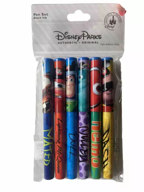 Disney Parks Pixar Characters 6 Pack Pen Set