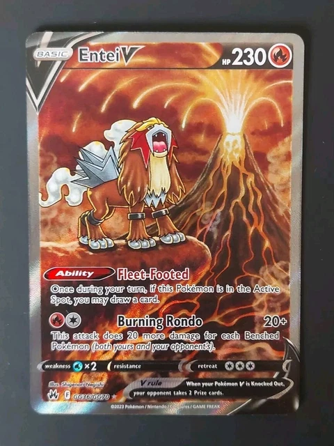 POKEMON TCG ENTEI V GG36/GG70 Alt Art Galarian Gallery Crown Zenith NM ...