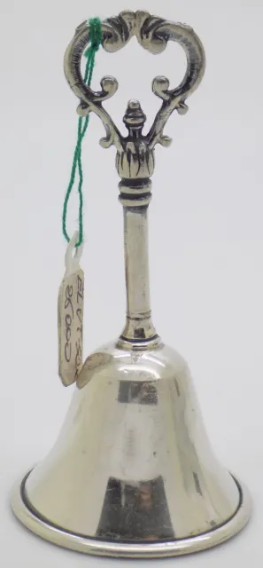 Vintage Italian Handmade Genuine Silver Decorative Bell Figurine w/t Nice Sound