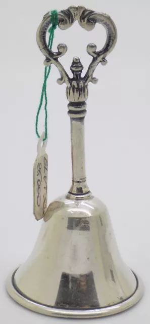 Vintage Italian Handmade Genuine Silver Decorative Bell Figurine w/t Nice Sound