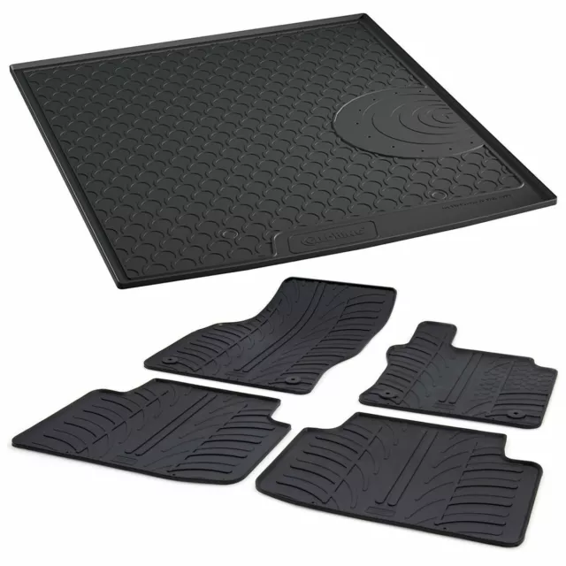 GLEDRING FITTED RUBBER Boot & Floor Mats Set to fit VW Passat Estate Mk