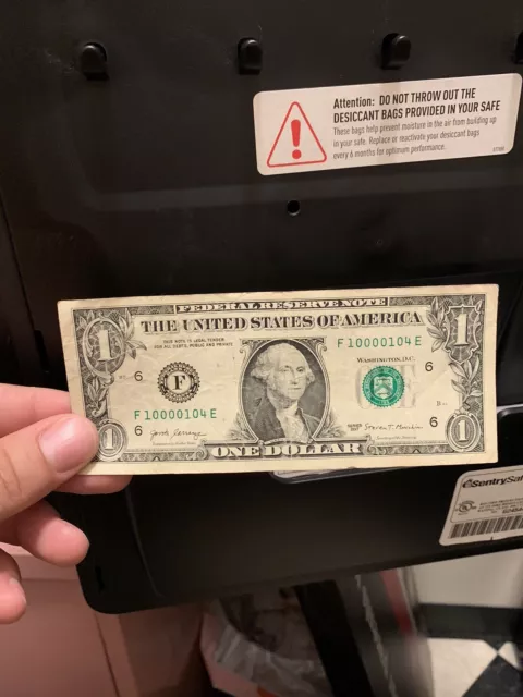 Very cool dollar bill low serial number