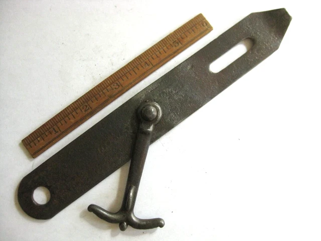 Vintage 9" Gate Latch Barn Door Antique Old Primitive Hasp Farm Rustic Decor 3