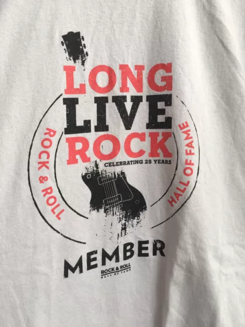 Rock Long Live 25 Years Tee -Size Xl- Rock & Roll Hall Fame Member-Gently Used 2