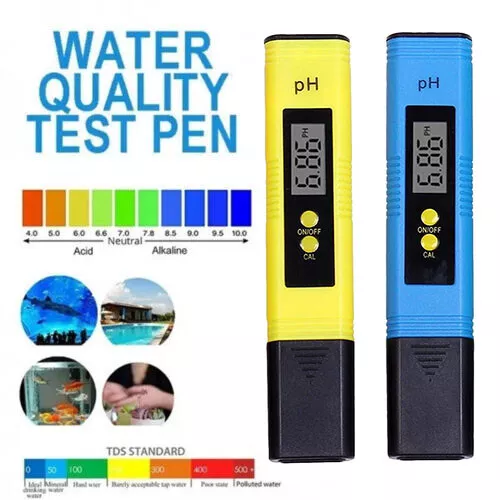 PH Meter LCD Digital Electric Tester Pen Water Hydroponics Test Kit Aquarium